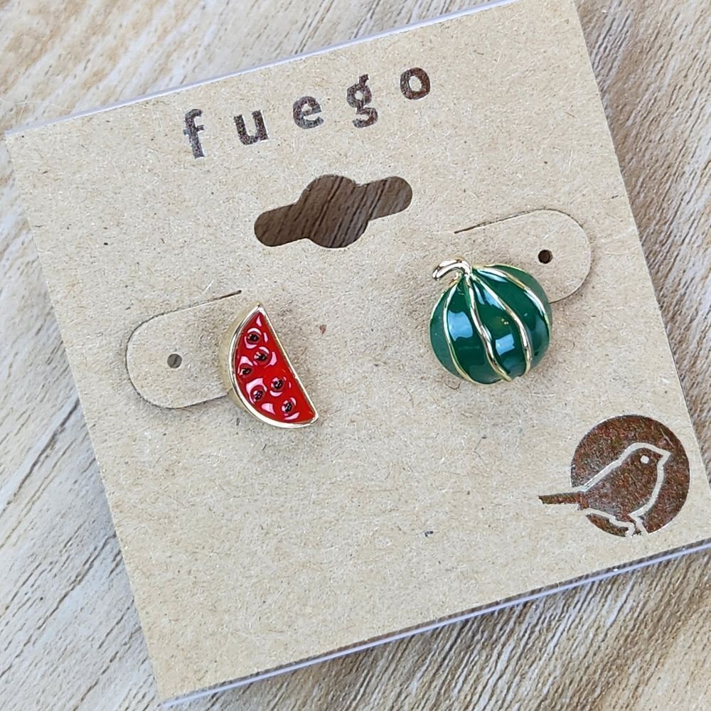 🩵NWT Fuego Watermelon Stud Earrings